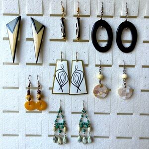 Boho Dangle Earrings – Lightweight, Unique, and Stylish Fun 7 Pair Lot